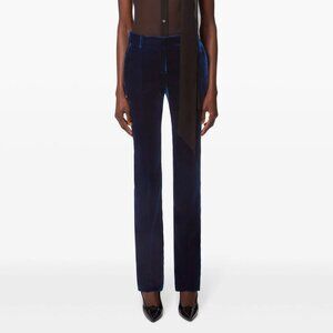 Nina Ricci Deep Blue Velvet Trousers